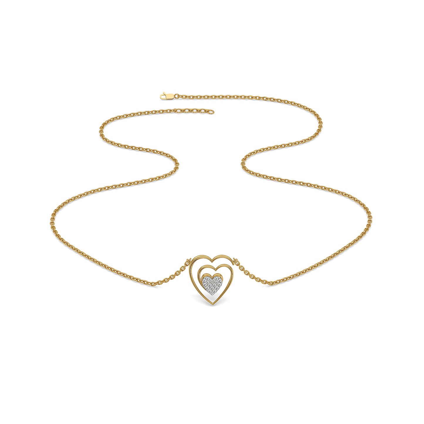 Timeless Loop - Lab Diamond Heart Necklace