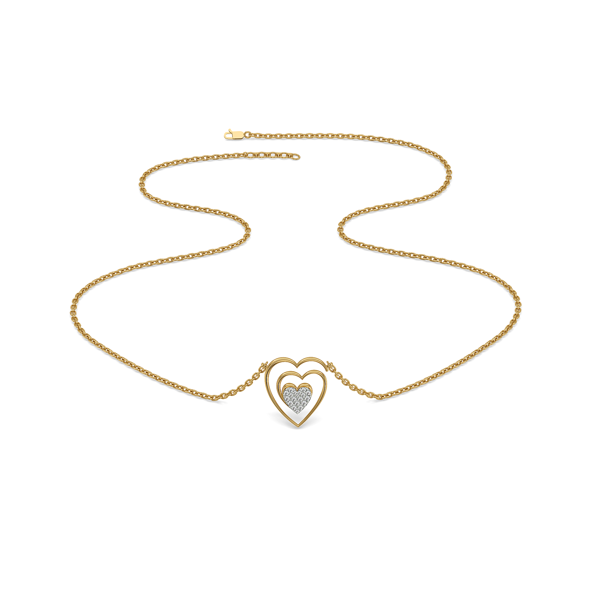 Timeless Loop - Lab Diamond Heart Necklace