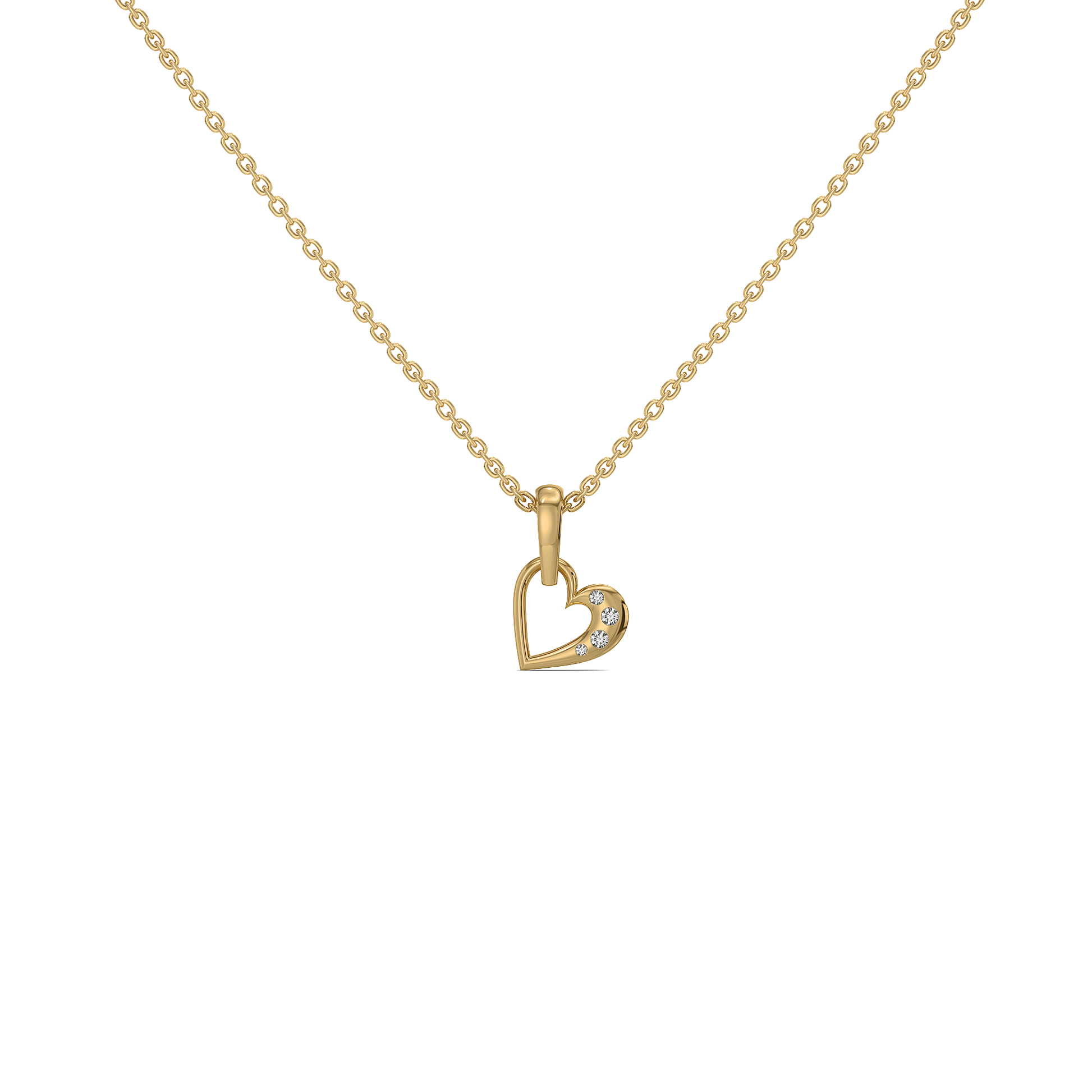 Hearts Unfold - Lab Diamond Pendant Necklace