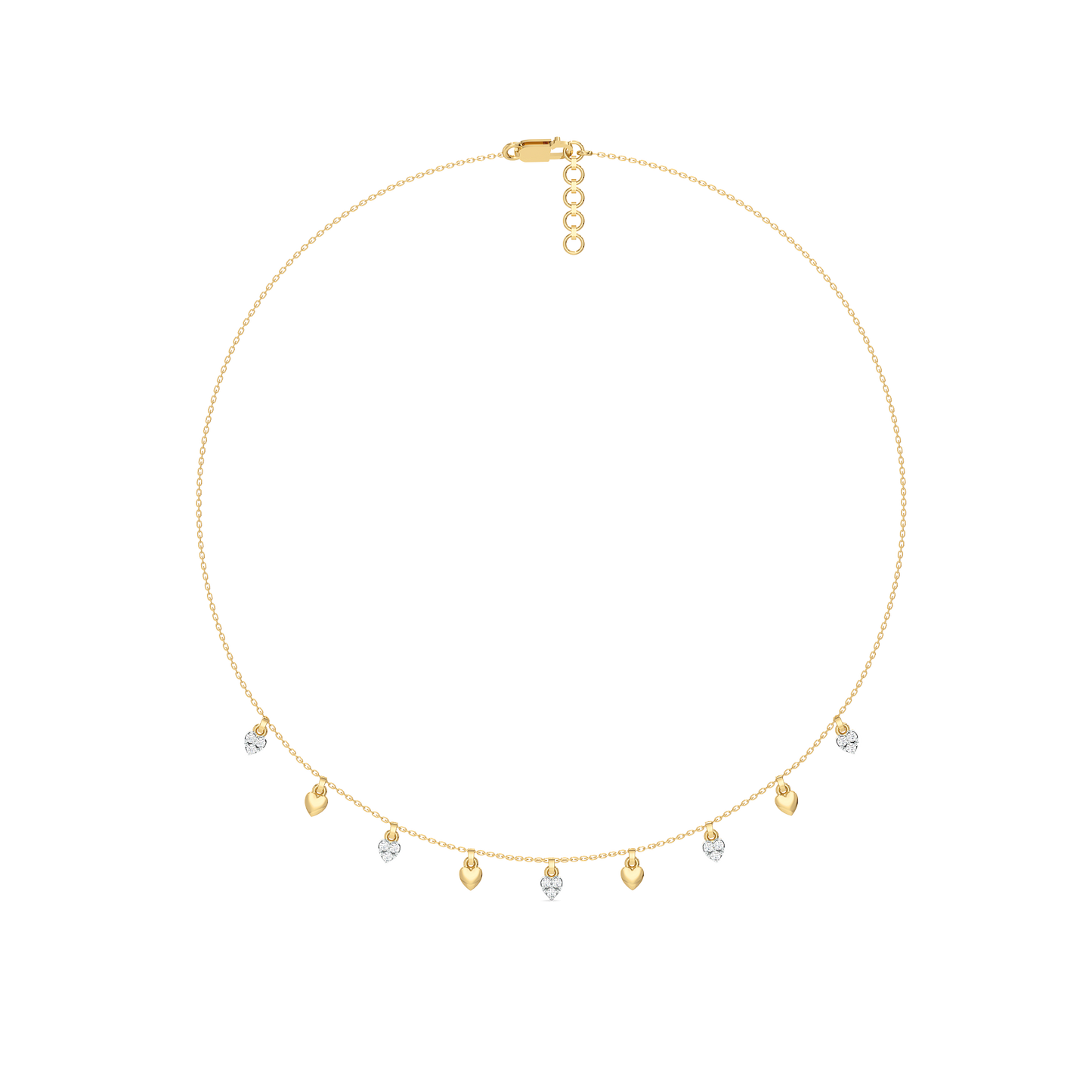 Beating Heart - Lab Diamond Charm Necklace