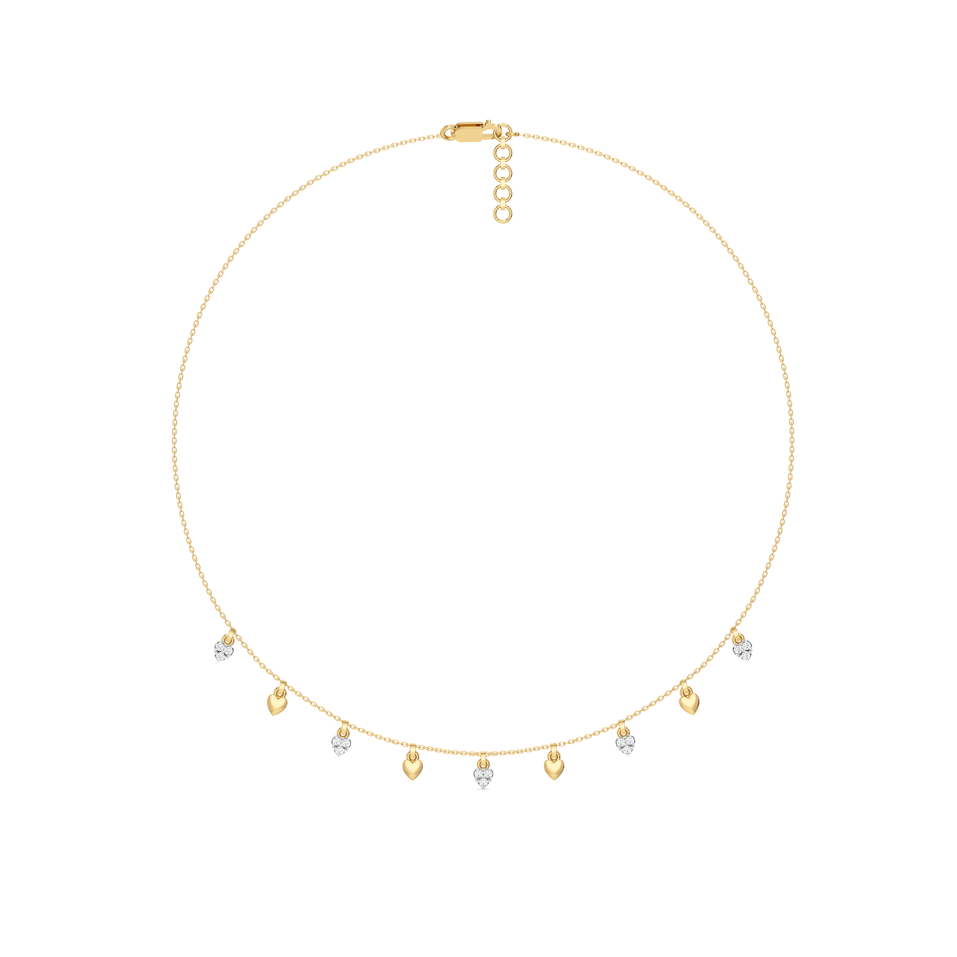 Beating Heart - Lab Diamond Charm Necklace