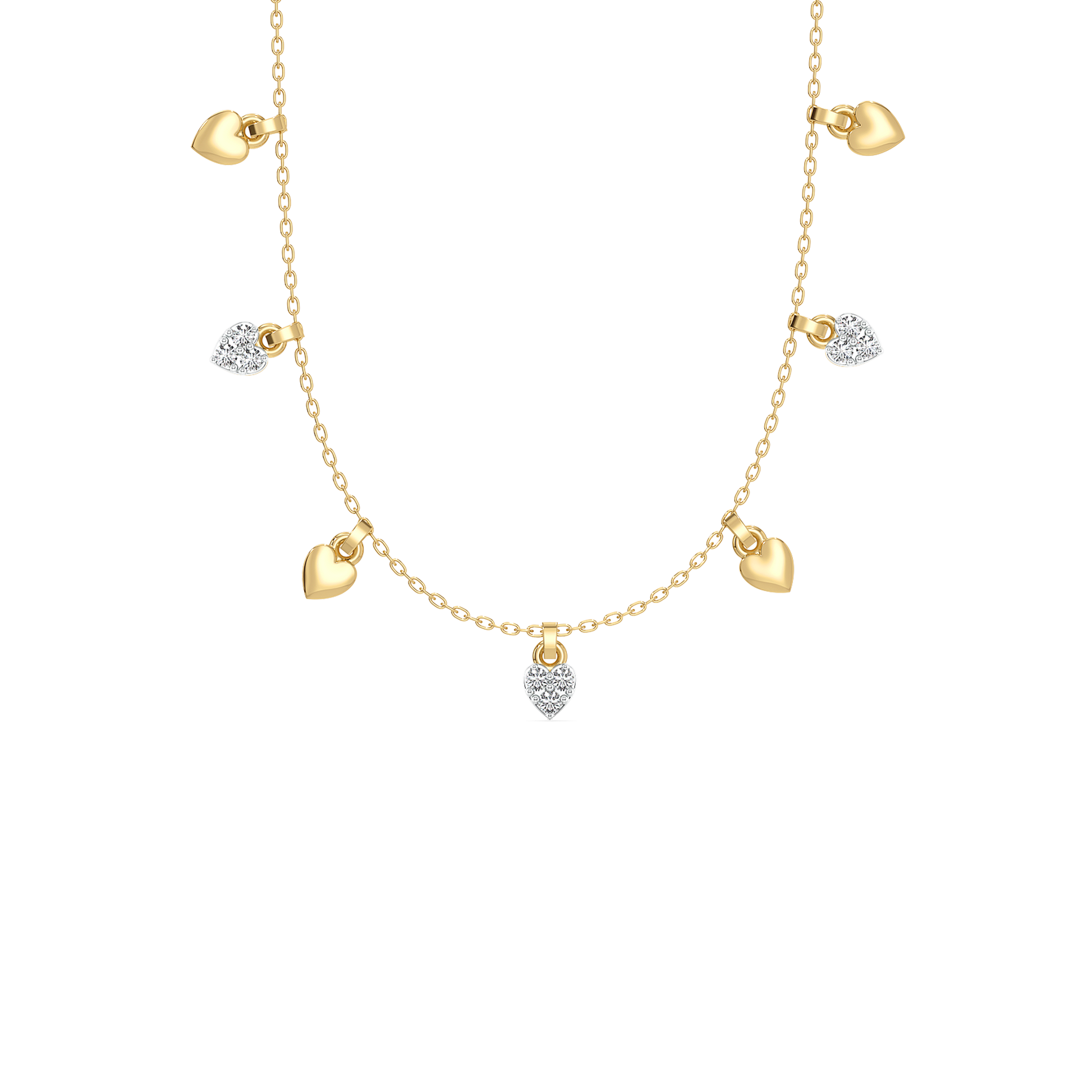 Beating Heart - Lab Diamond Charm Necklace