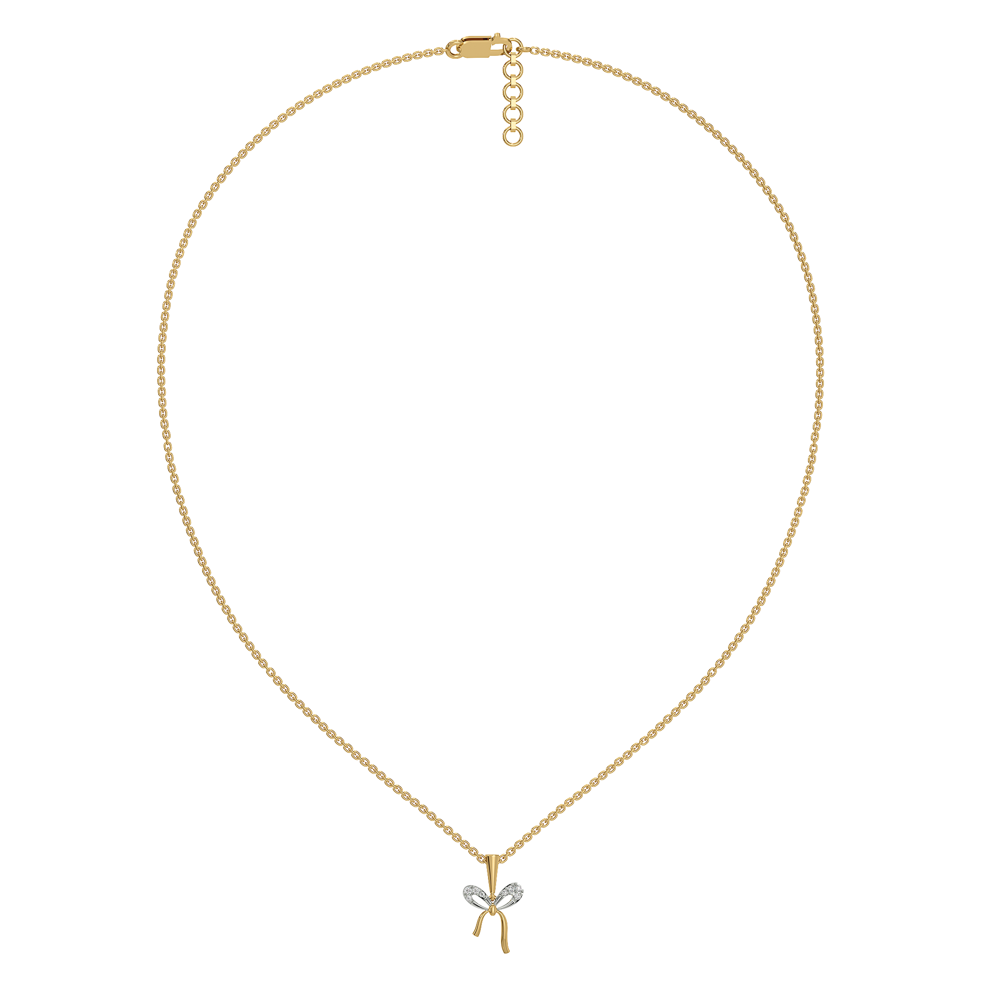 Bow Blush - Lab Diamond Necklace