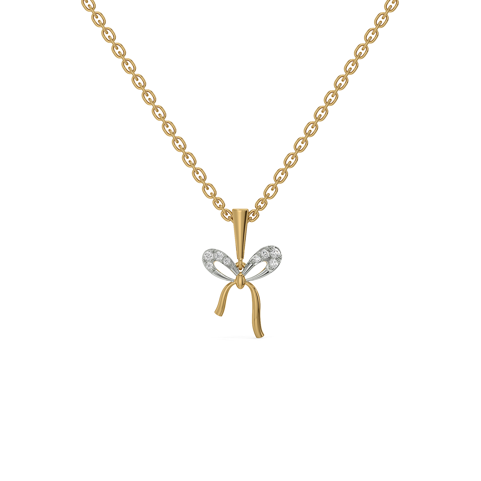 Bow Blush - Lab Diamond Necklace