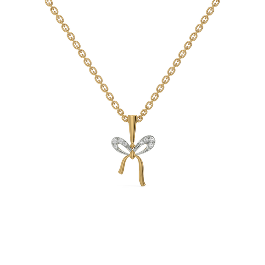 Bow Blush - Lab Diamond Necklace