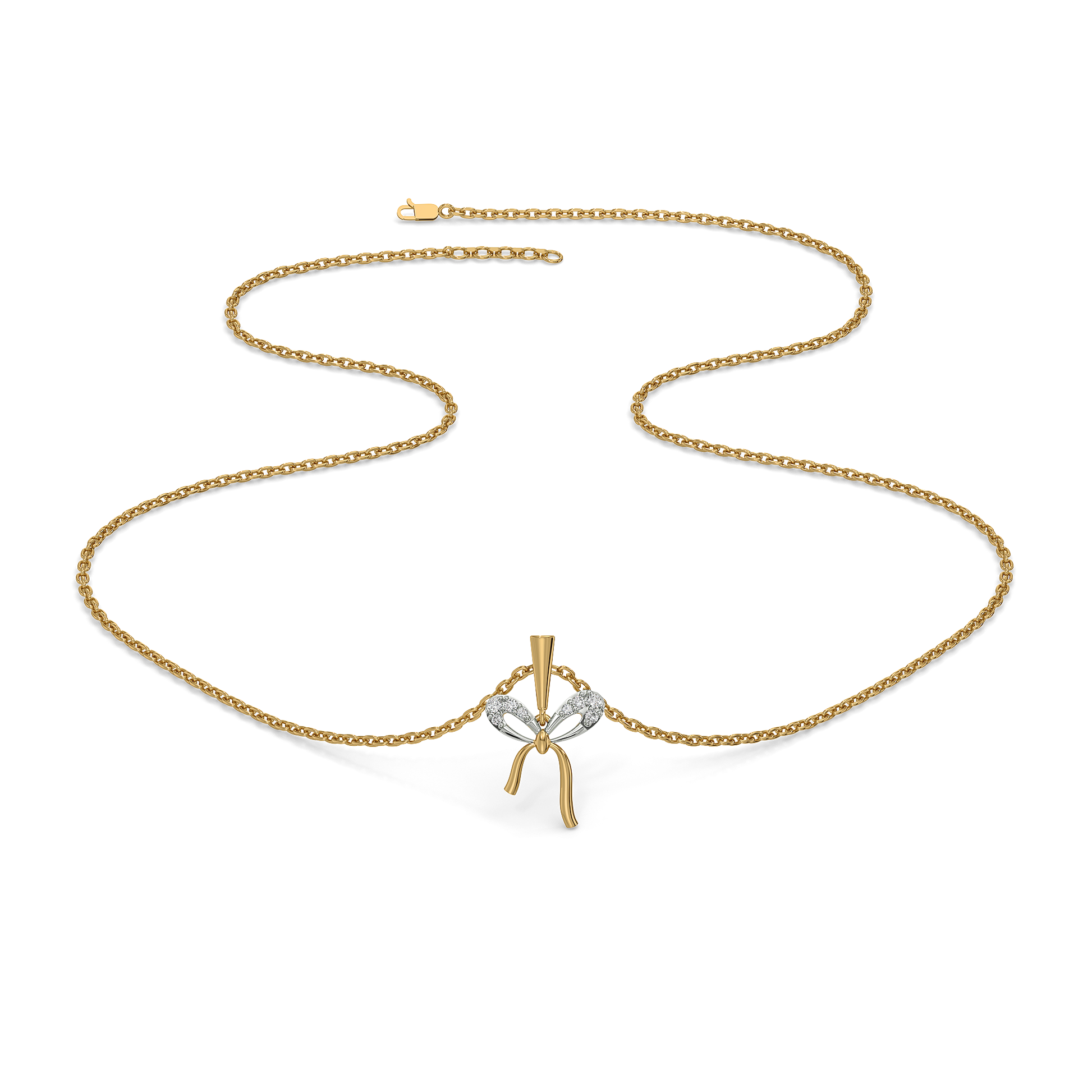 Bow Blush - Lab Diamond Necklace