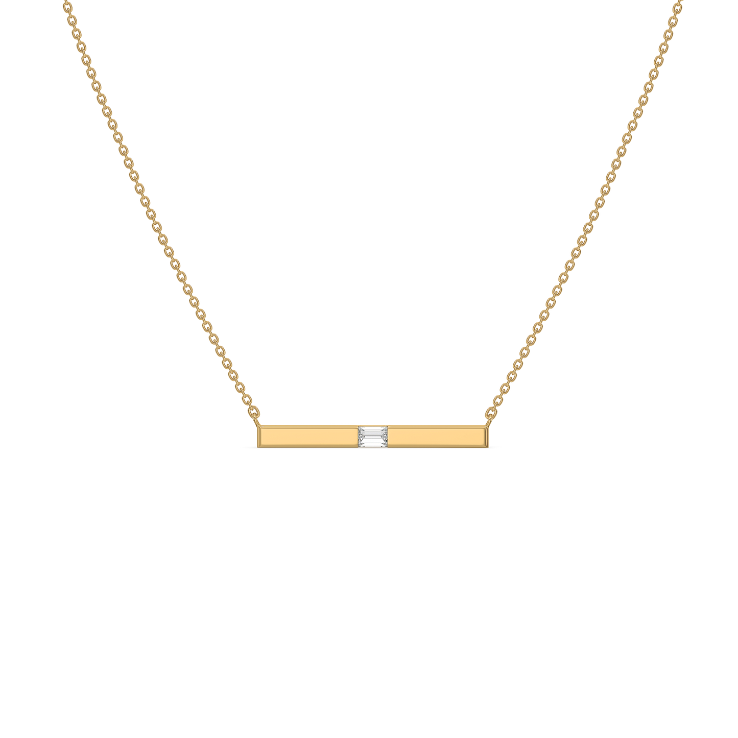 Modern Baguette - Lab Diamond Necklace