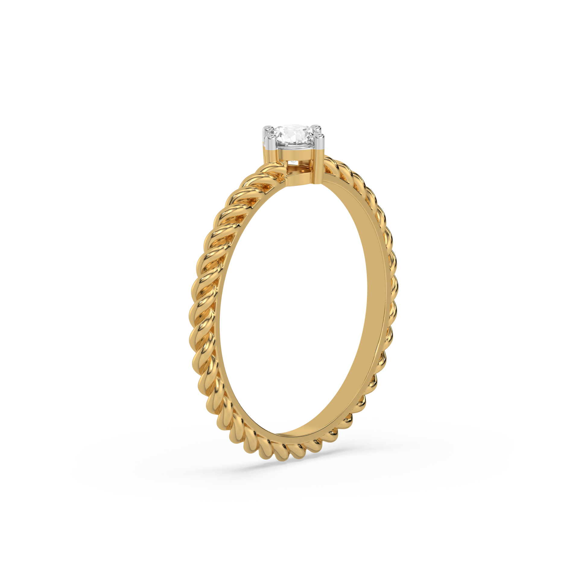 Twist of Fate - Lab Diamond Solitaire Ring