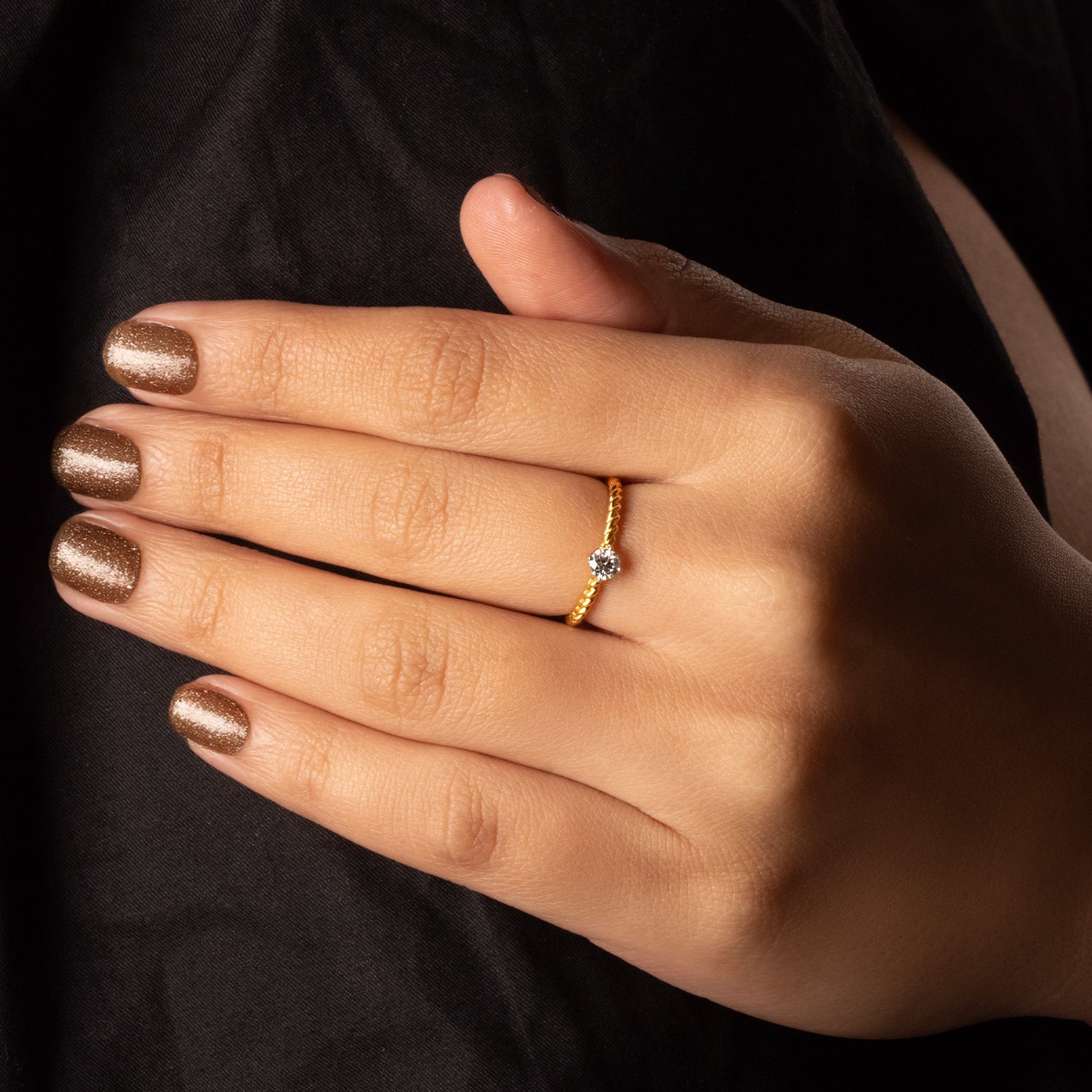 Twist of Fate - Lab Diamond Solitaire Ring