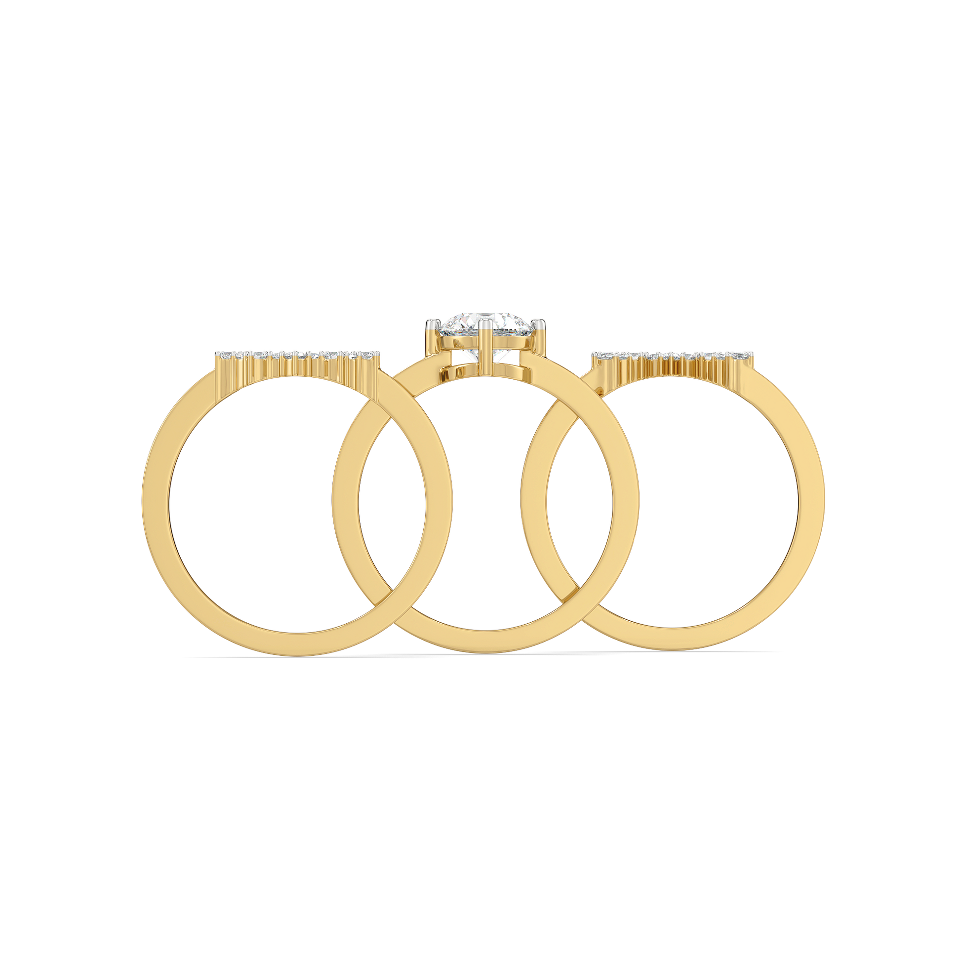 Day bloom - Lab Diamond Stackable Solitaire Ring