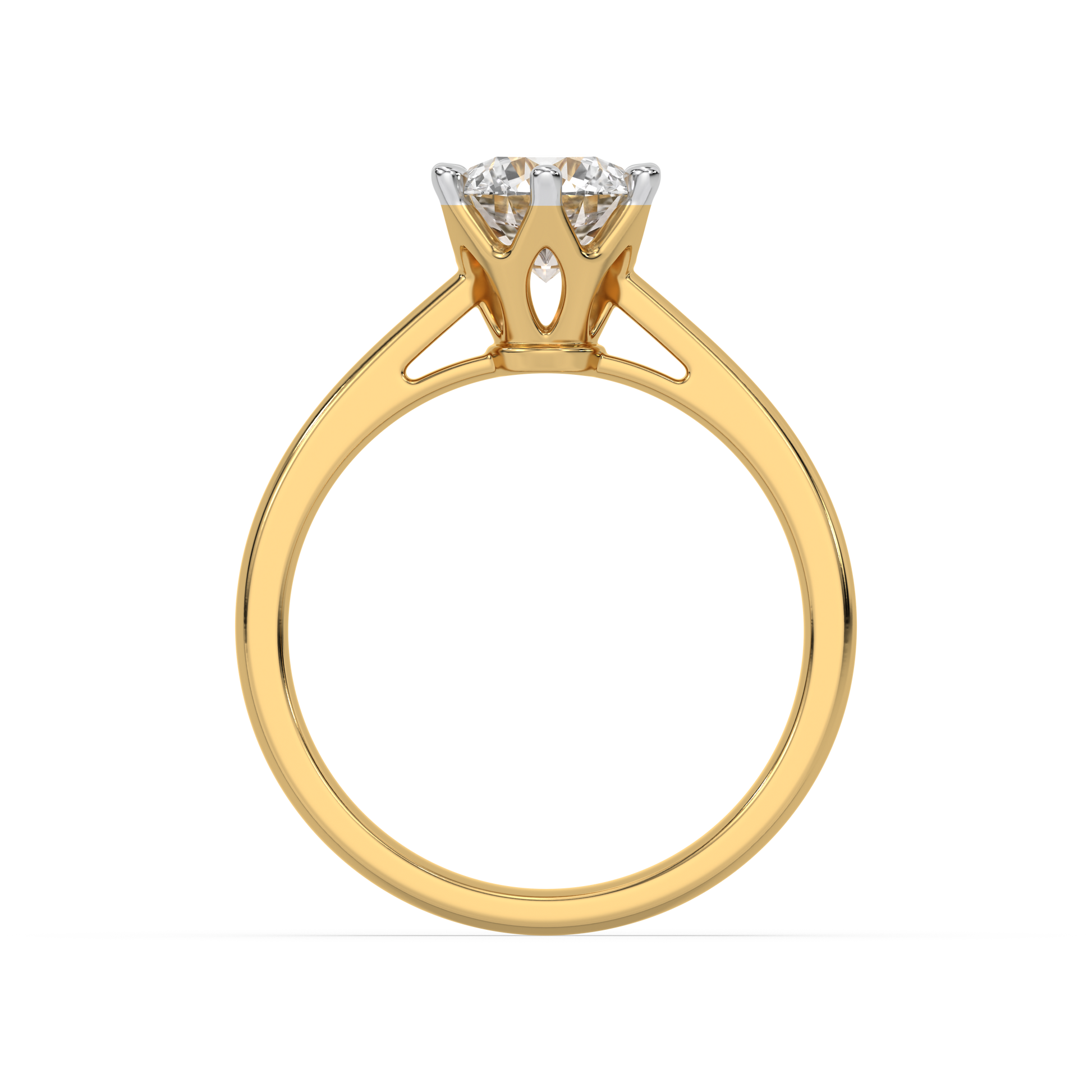 Golden Radiance - Lab Diamond Solitaire Ring