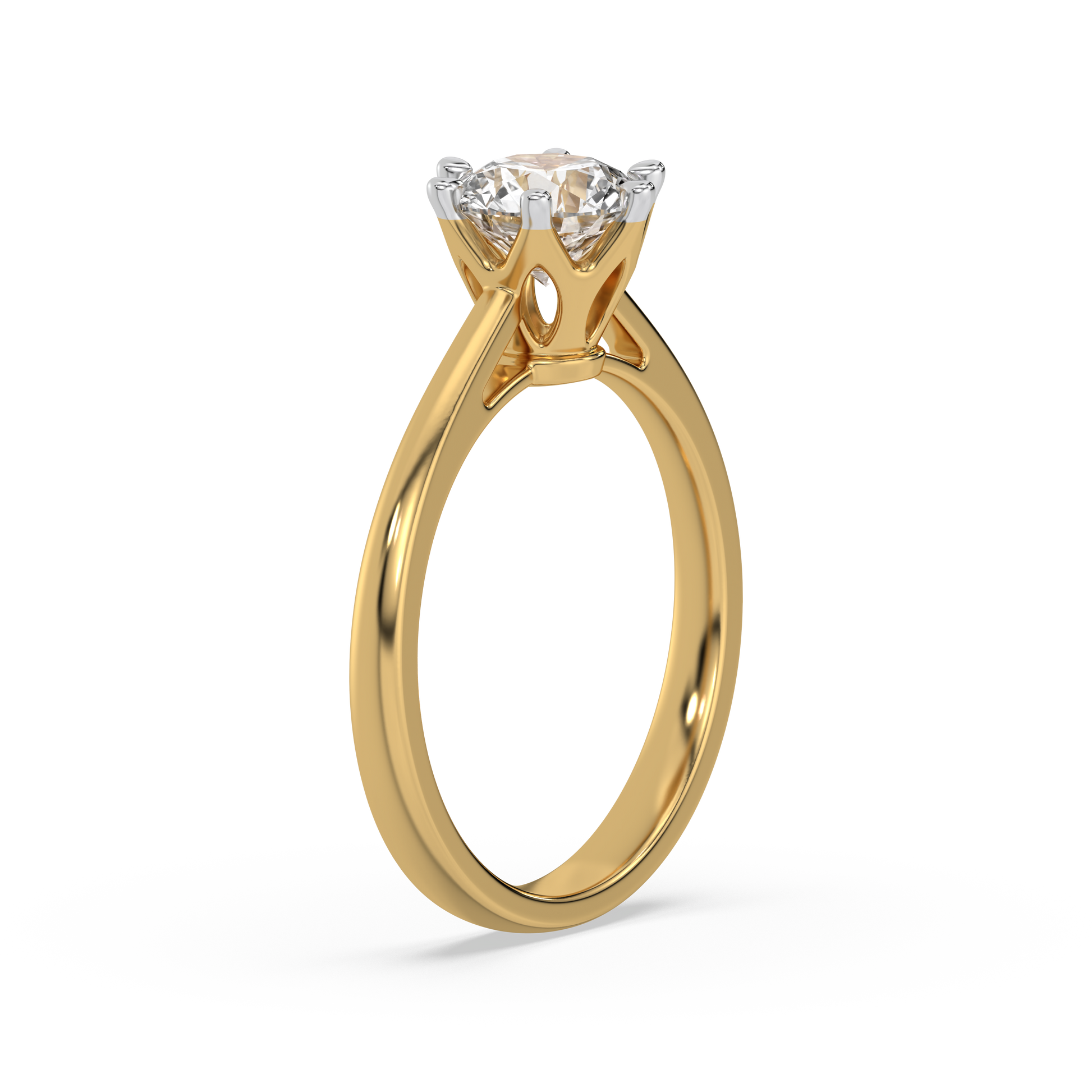 Golden Radiance - Lab Diamond Solitaire Ring