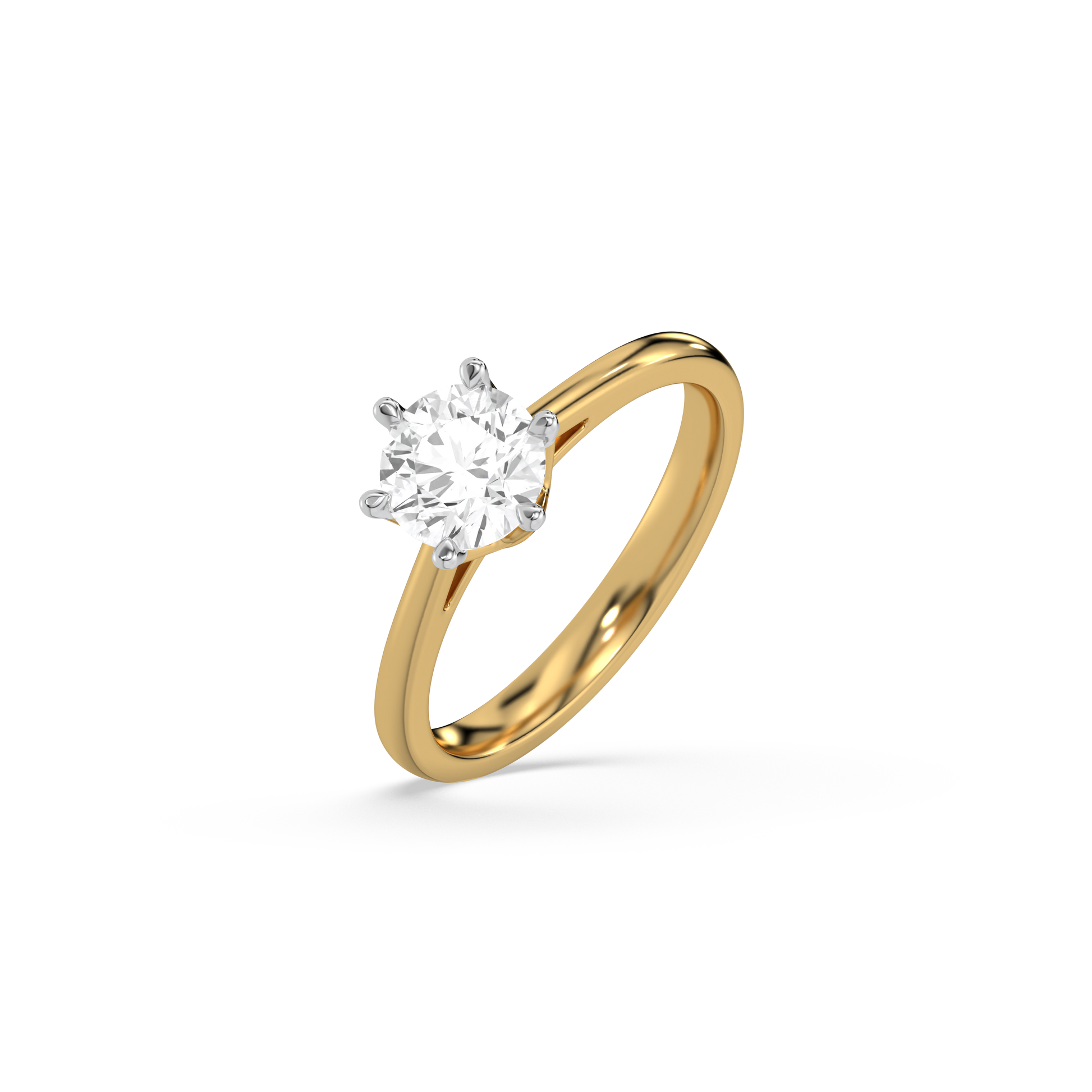 Golden Radiance - Lab Diamond Solitaire Ring