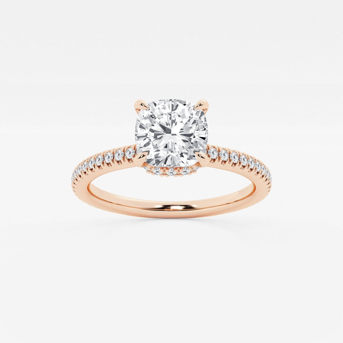 Leona - Double Hidden Halo Engagement Ring