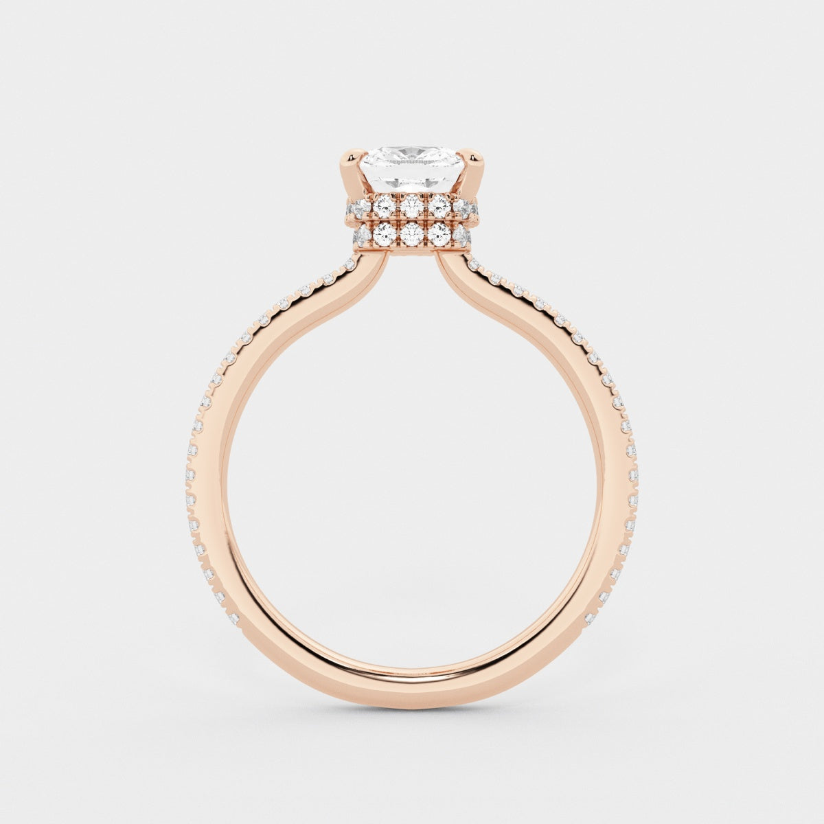 Leona - Double Hidden Halo Engagement Ring