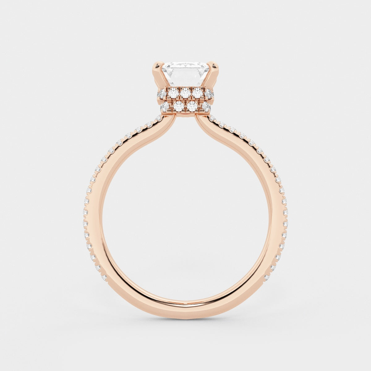 Leona - Double Hidden Halo Engagement Ring