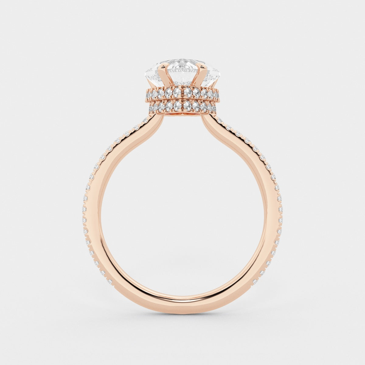 Leona - Double Hidden Halo Engagement Ring
