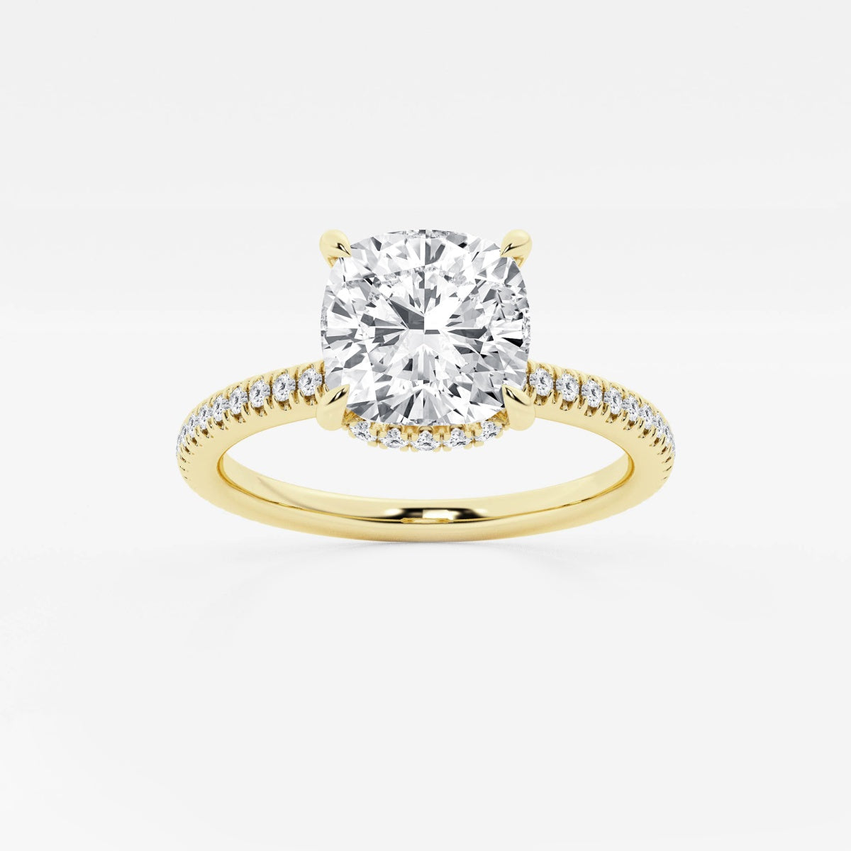 Leona - Double Hidden Halo Engagement Ring