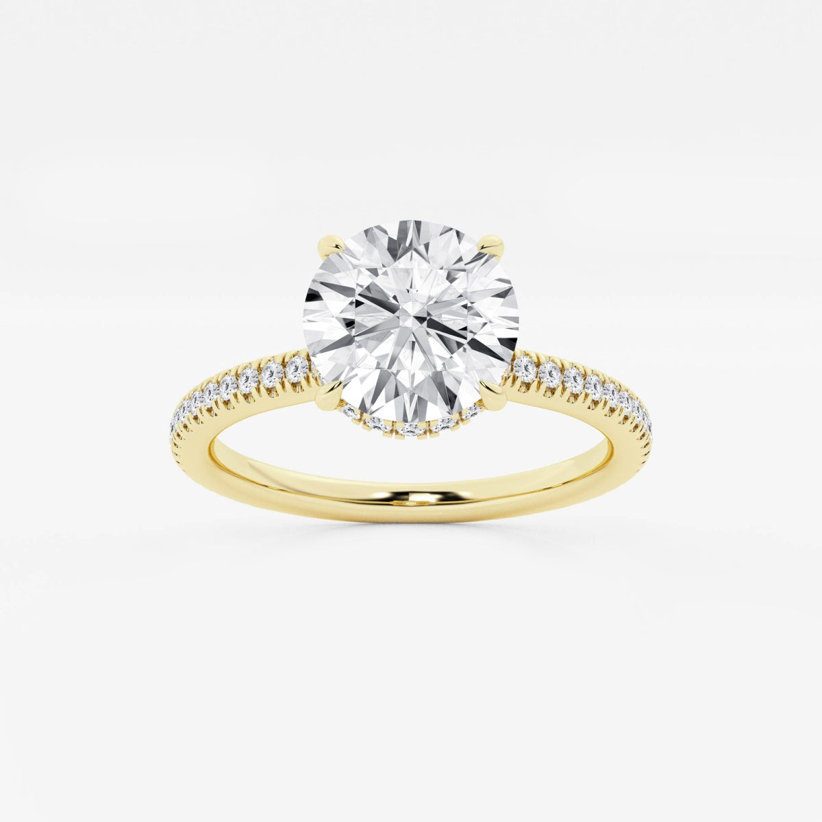 Leona - Double Hidden Halo Engagement Ring