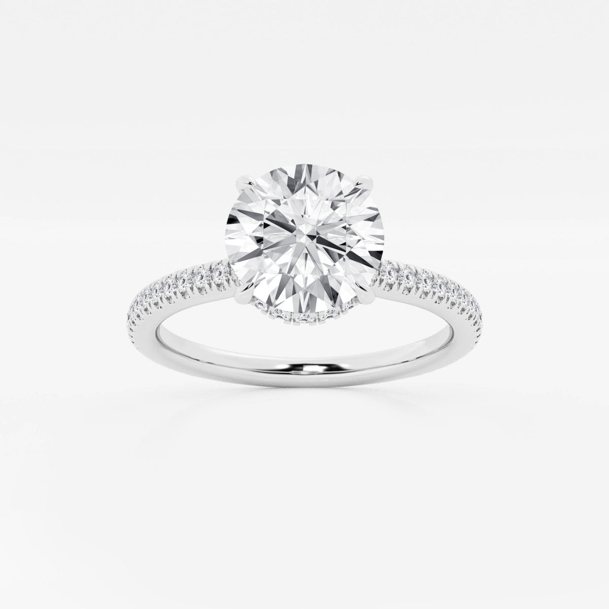 Leona - Double Hidden Halo Engagement Ring