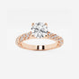 Lila - Ribbon Side Stones Engagement Ring