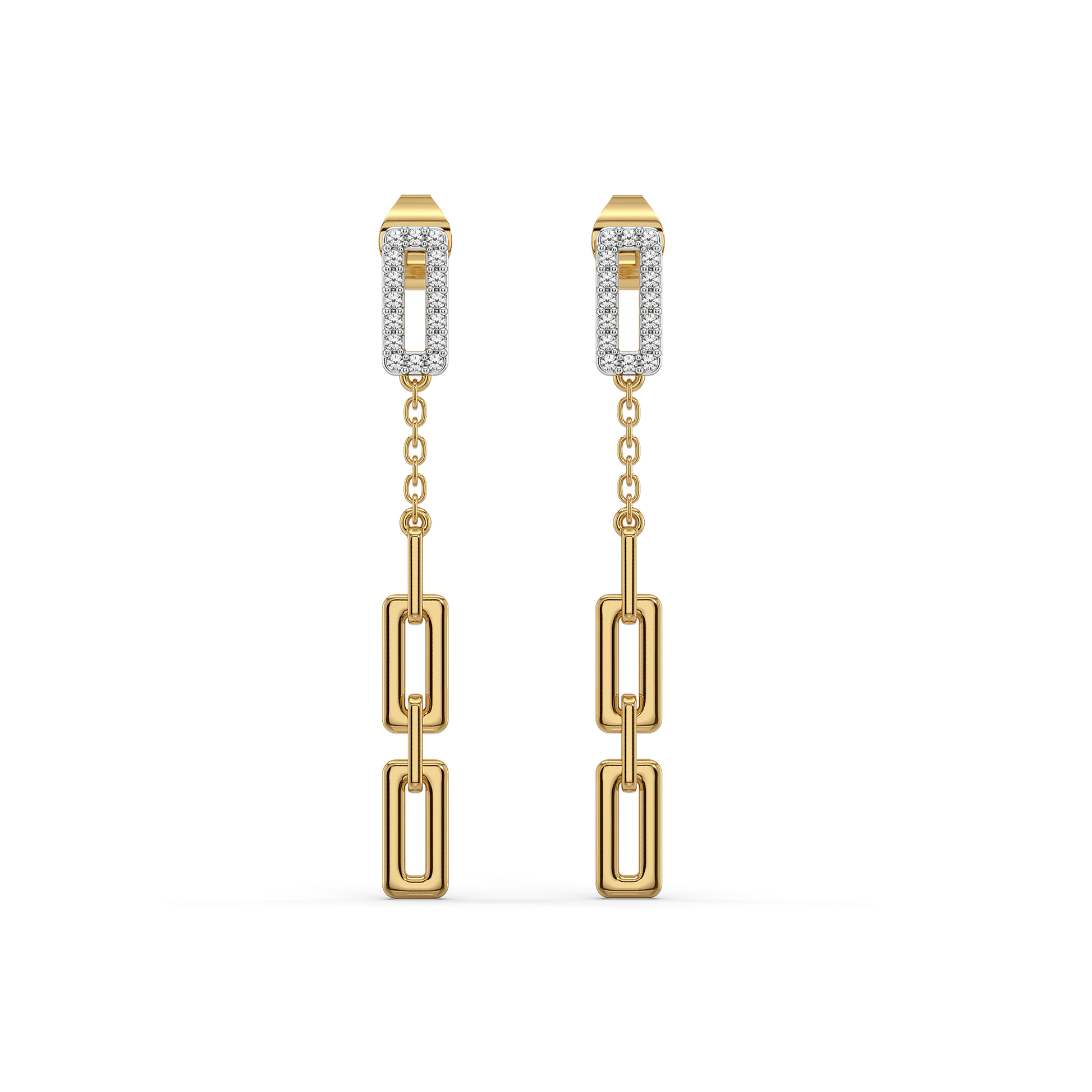Linkin' It Up - Lab Diamond Drop Earrings