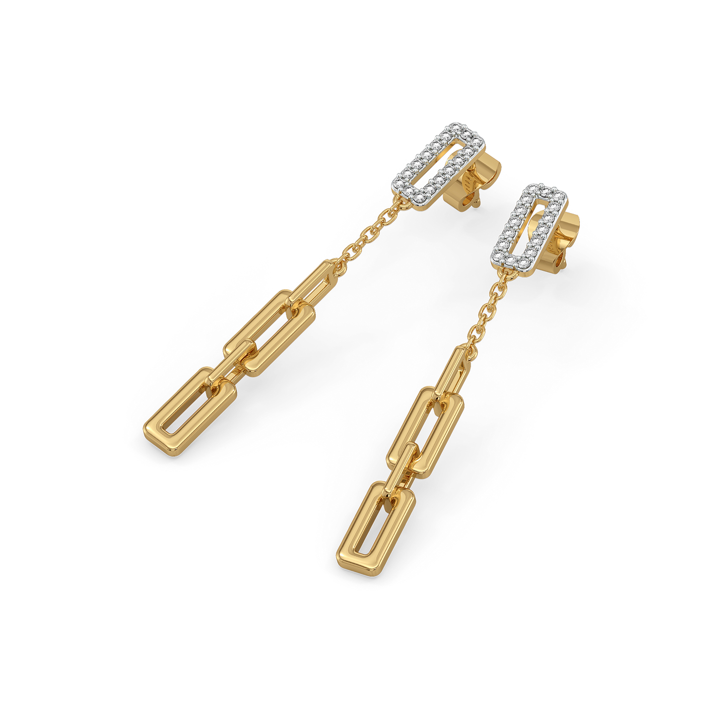 Linkin' It Up - Lab Diamond Drop Earrings