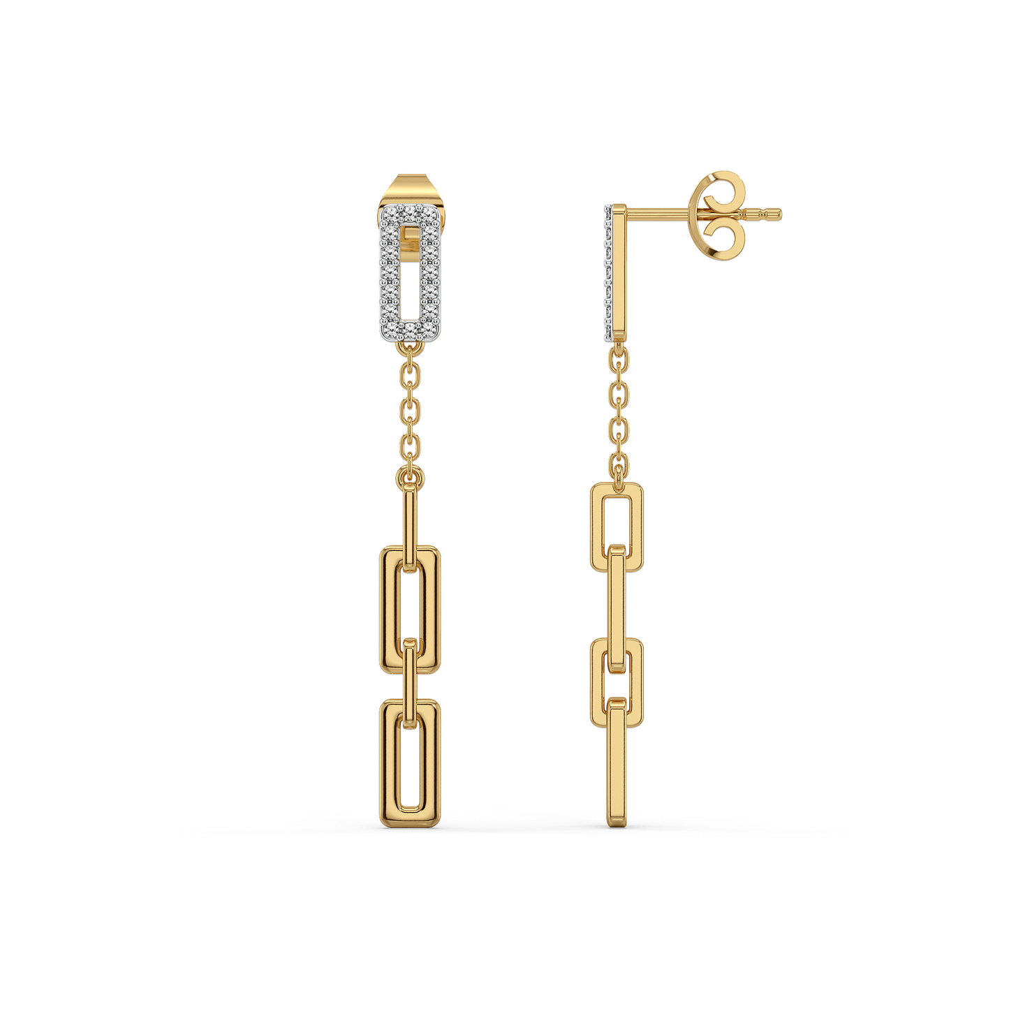 Linkin' It Up - Lab Diamond Drop Earrings