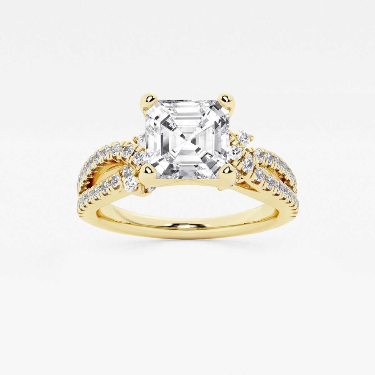 Luna - Bow-Inspired Side Stones Engagement Ring