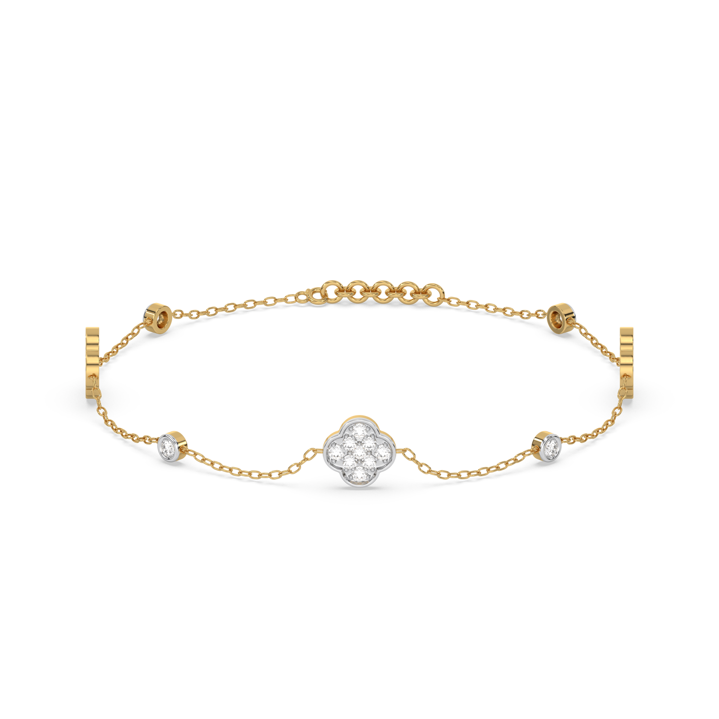 Midnight Enchanted - Lab Diamond Clover Bracelet
