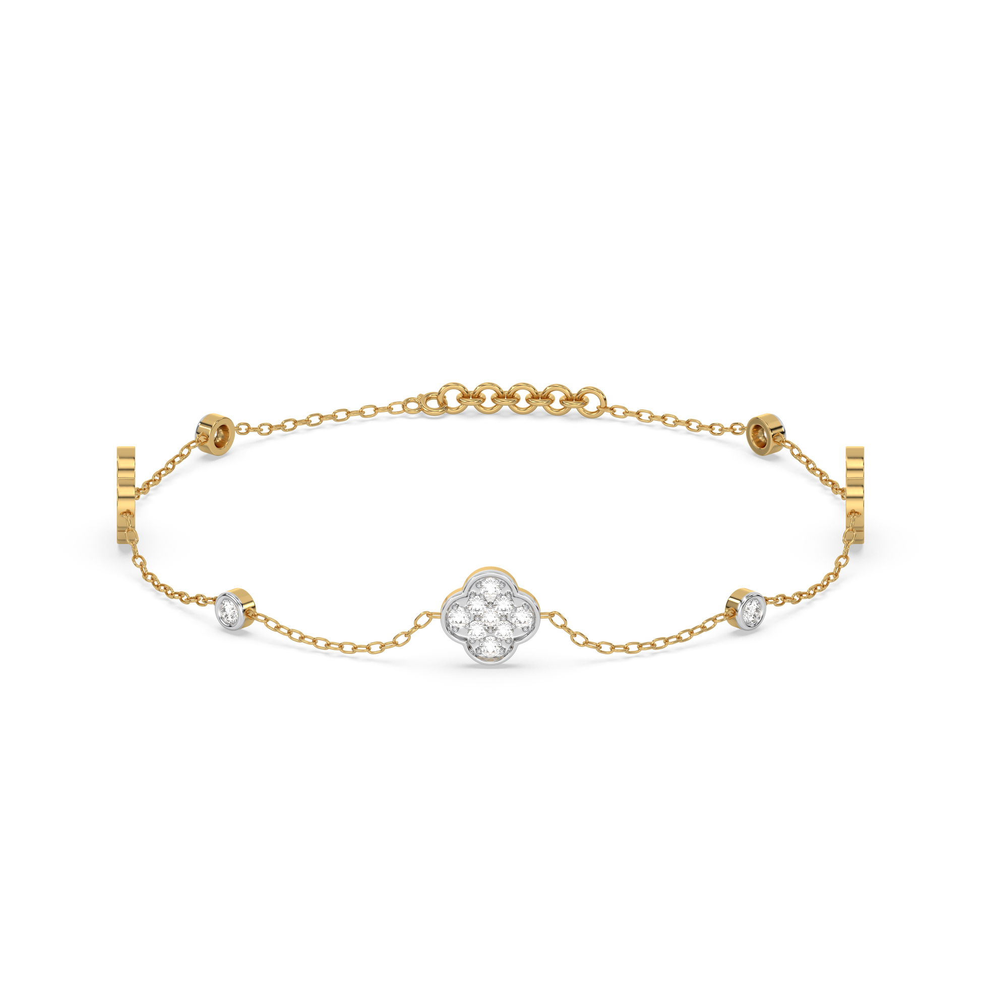 Midnight Enchanted - Lab Diamond Clover Bracelet