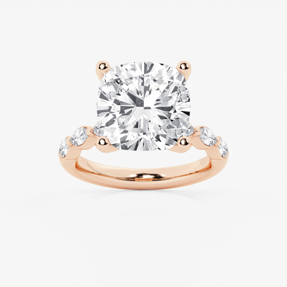 Mila - Floating Side Stones Engagement Ring