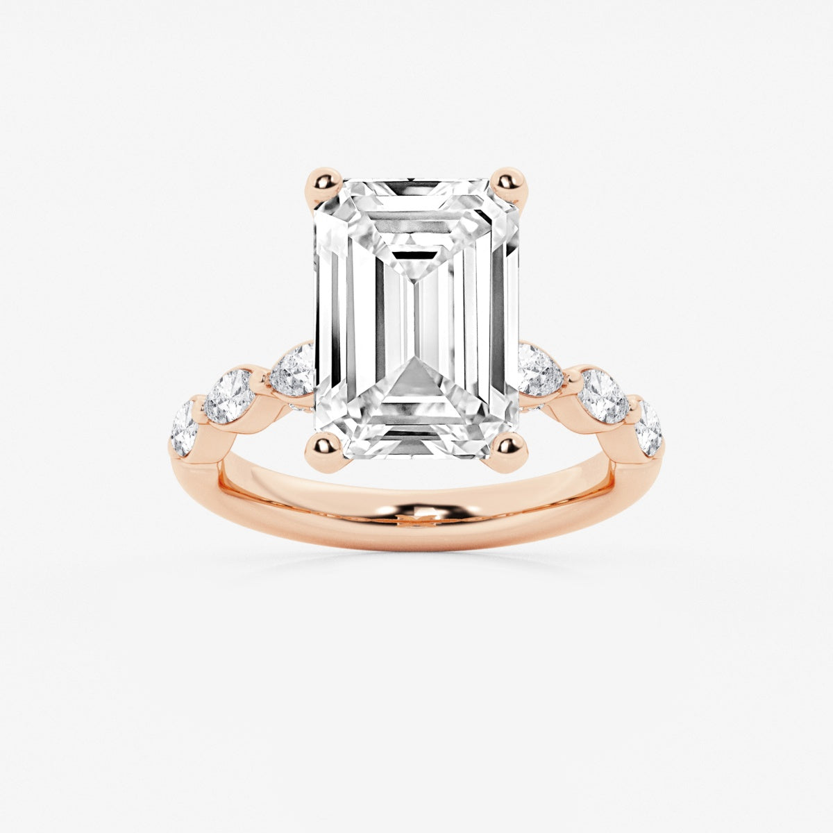 Mila - Floating Side Stones Engagement Ring