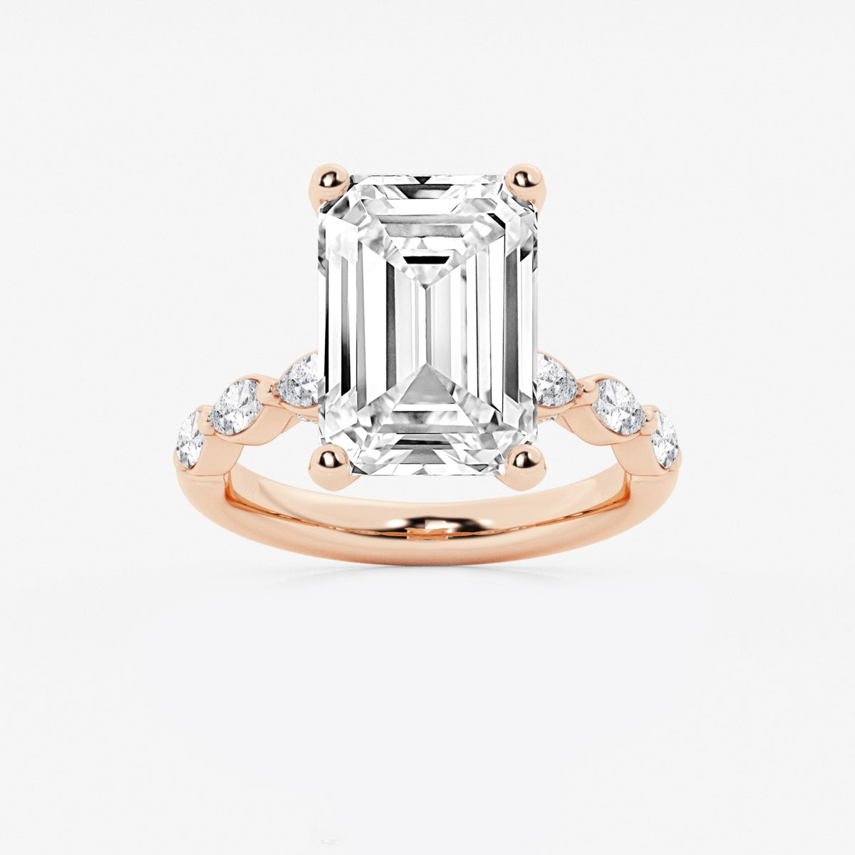 Mila - Floating Side Stones Engagement Ring