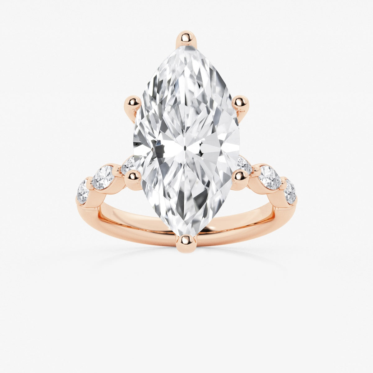 Mila - Floating Side Stones Engagement Ring
