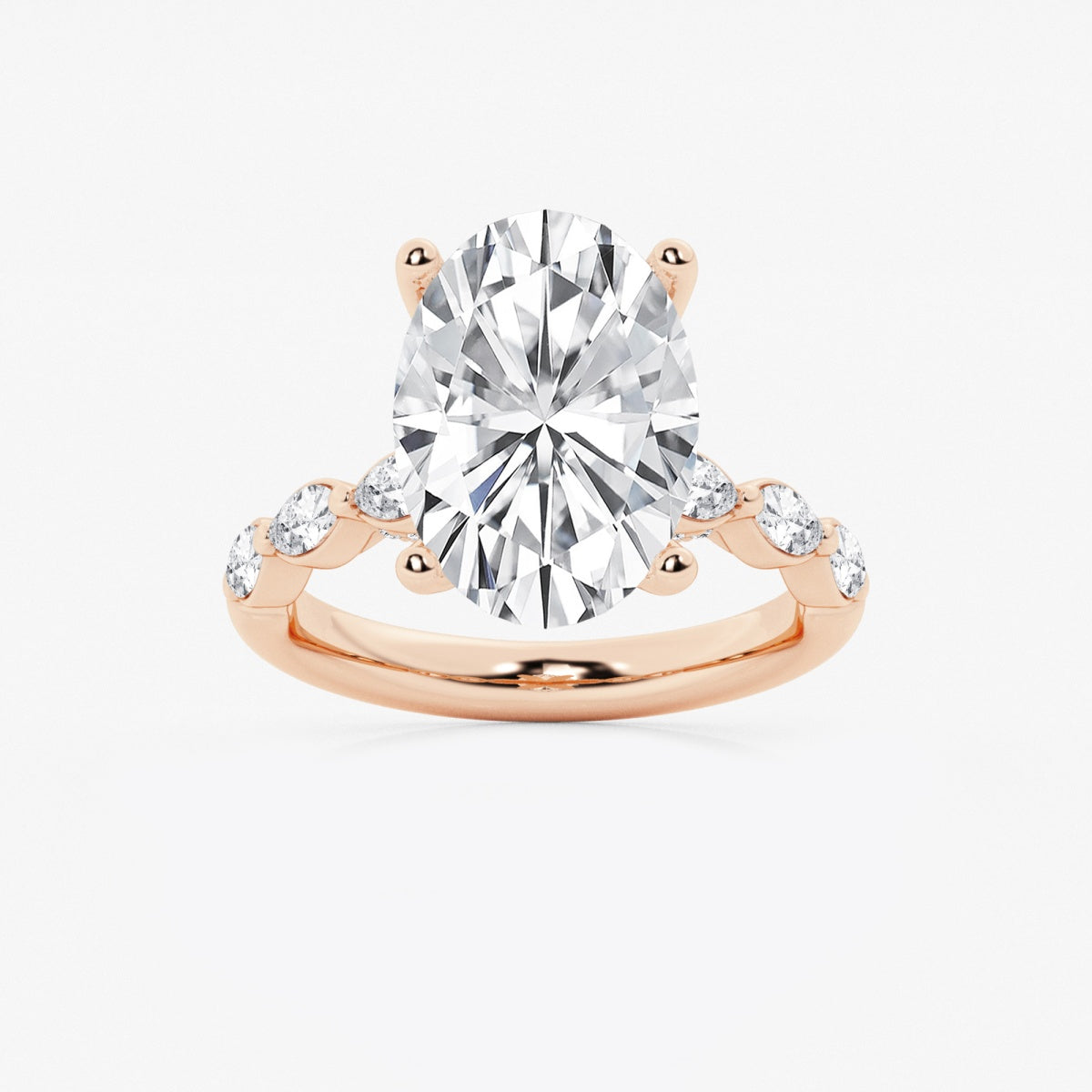 Mila - Floating Side Stones Engagement Ring