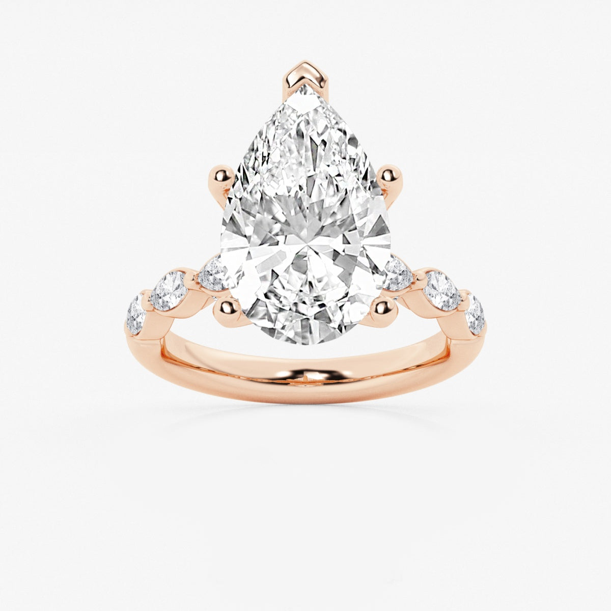 Mila - Floating Side Stones Engagement Ring