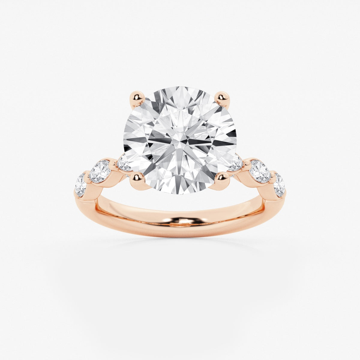 Mila - Floating Side Stones Engagement Ring
