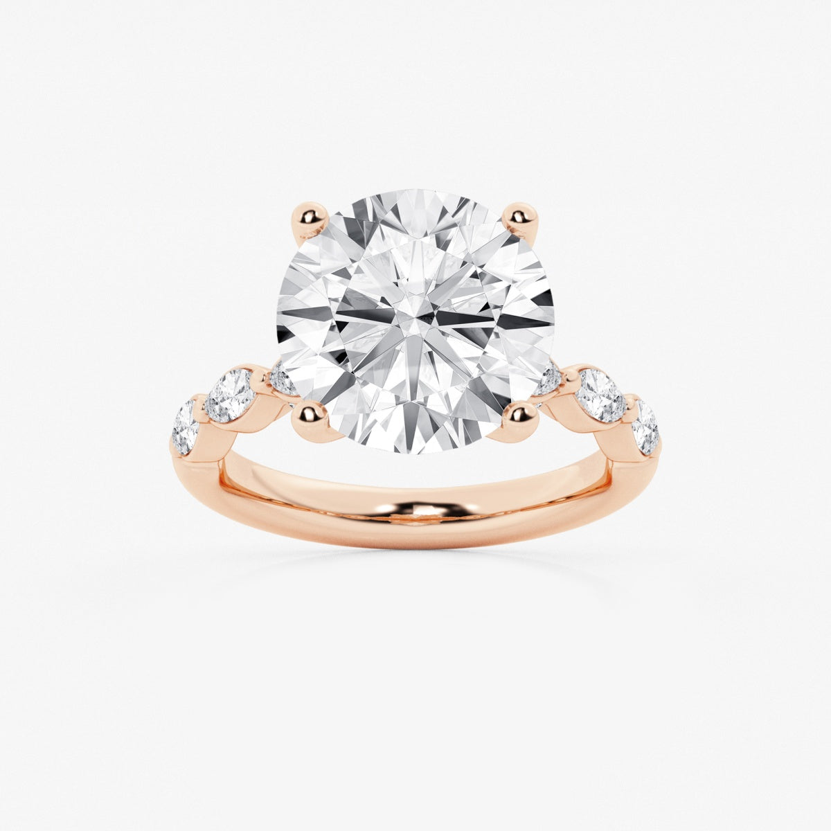 Mila - Floating Side Stones Engagement Ring