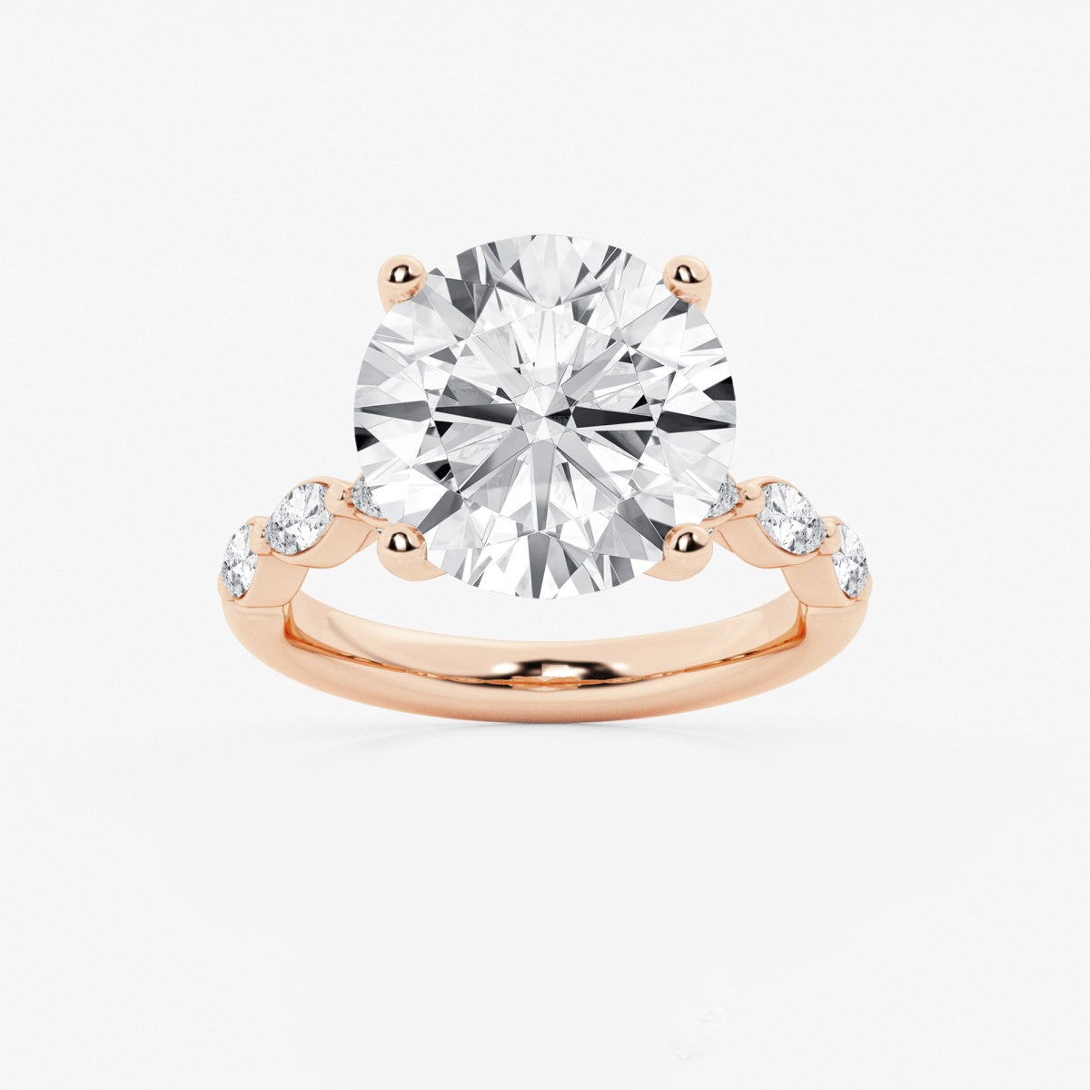 Mila - Floating Side Stones Engagement Ring