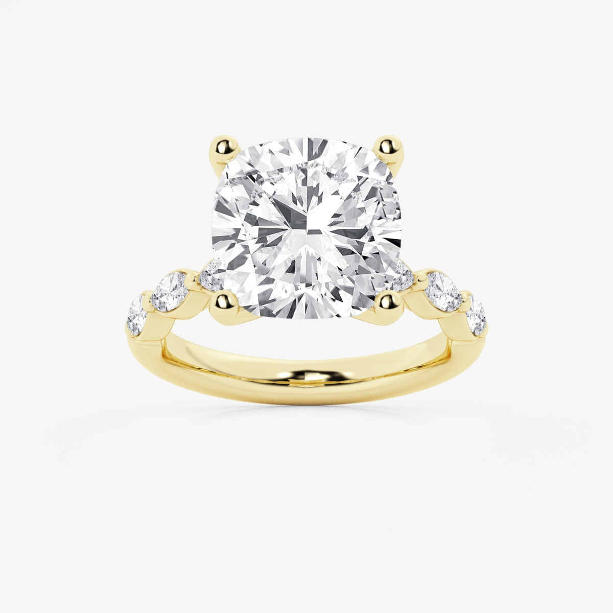 Mila - Floating Side Stones Engagement Ring