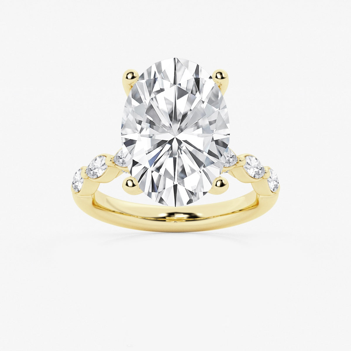 Mila - Floating Side Stones Engagement Ring