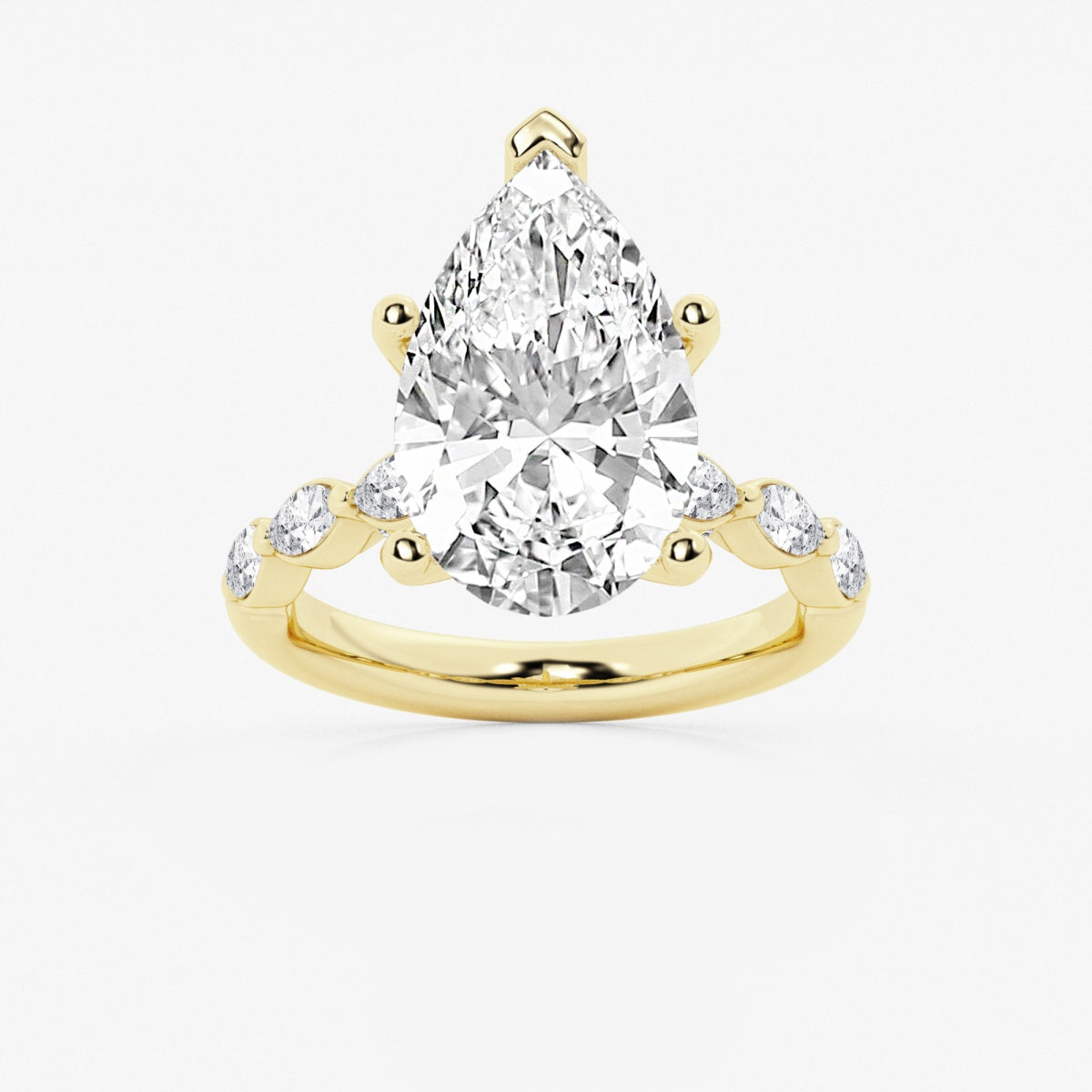 Mila - Floating Side Stones Engagement Ring