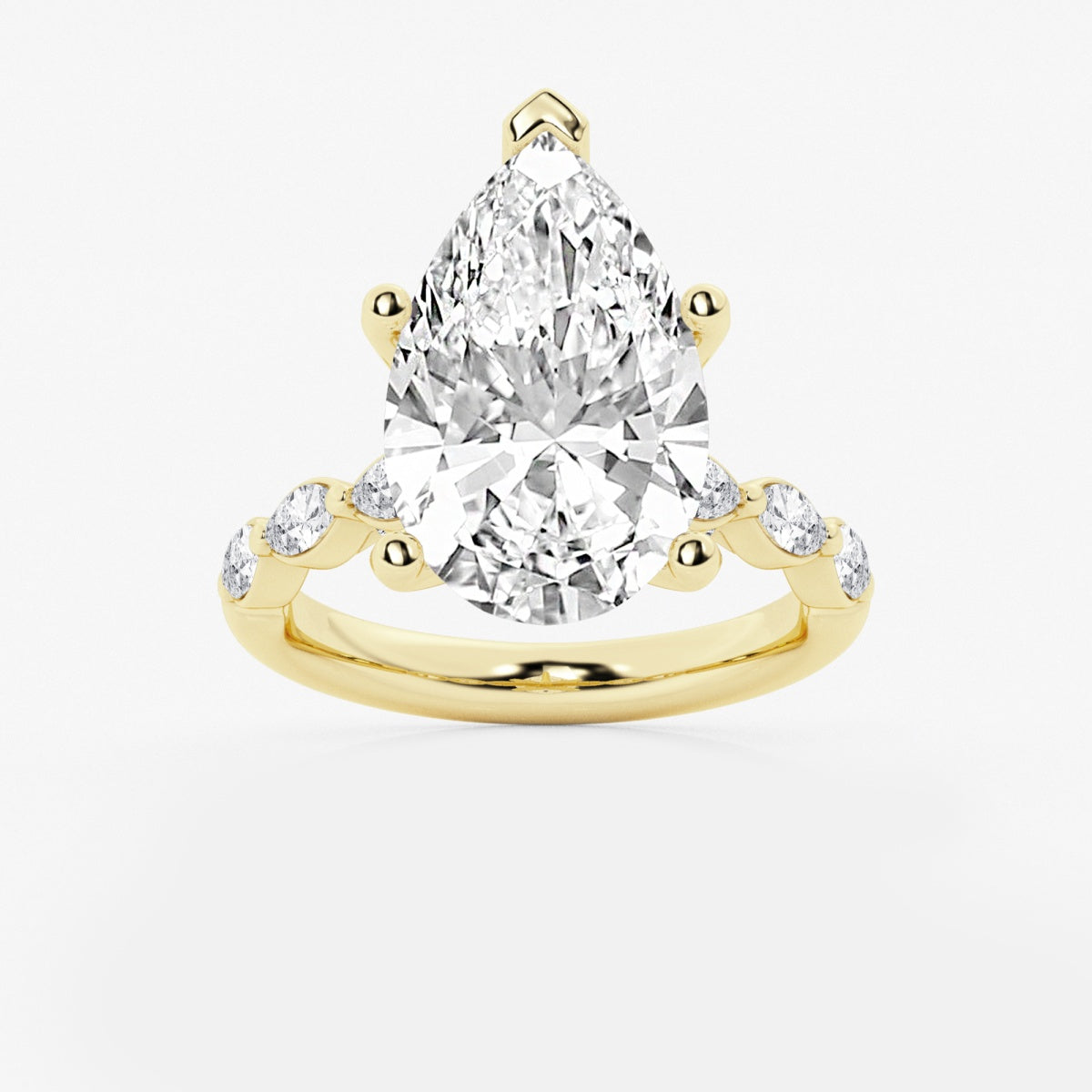 Mila - Floating Side Stones Engagement Ring