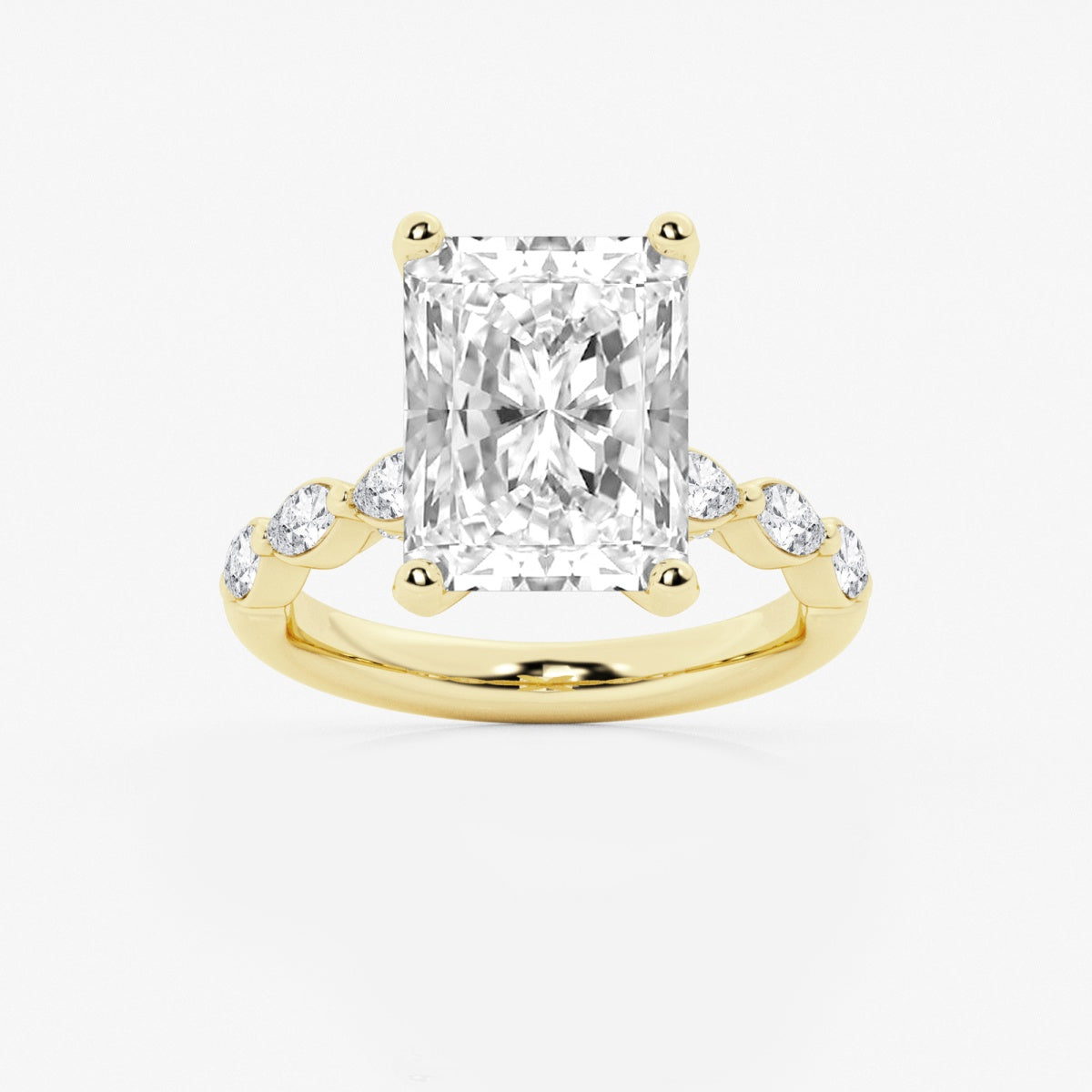 Mila - Floating Side Stones Engagement Ring
