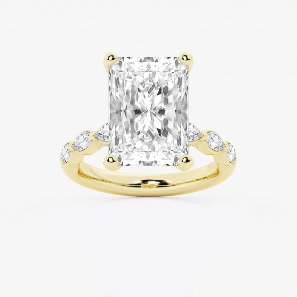 Mila - Floating Side Stones Engagement Ring