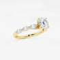 Mila - Floating Side Stones Engagement Ring