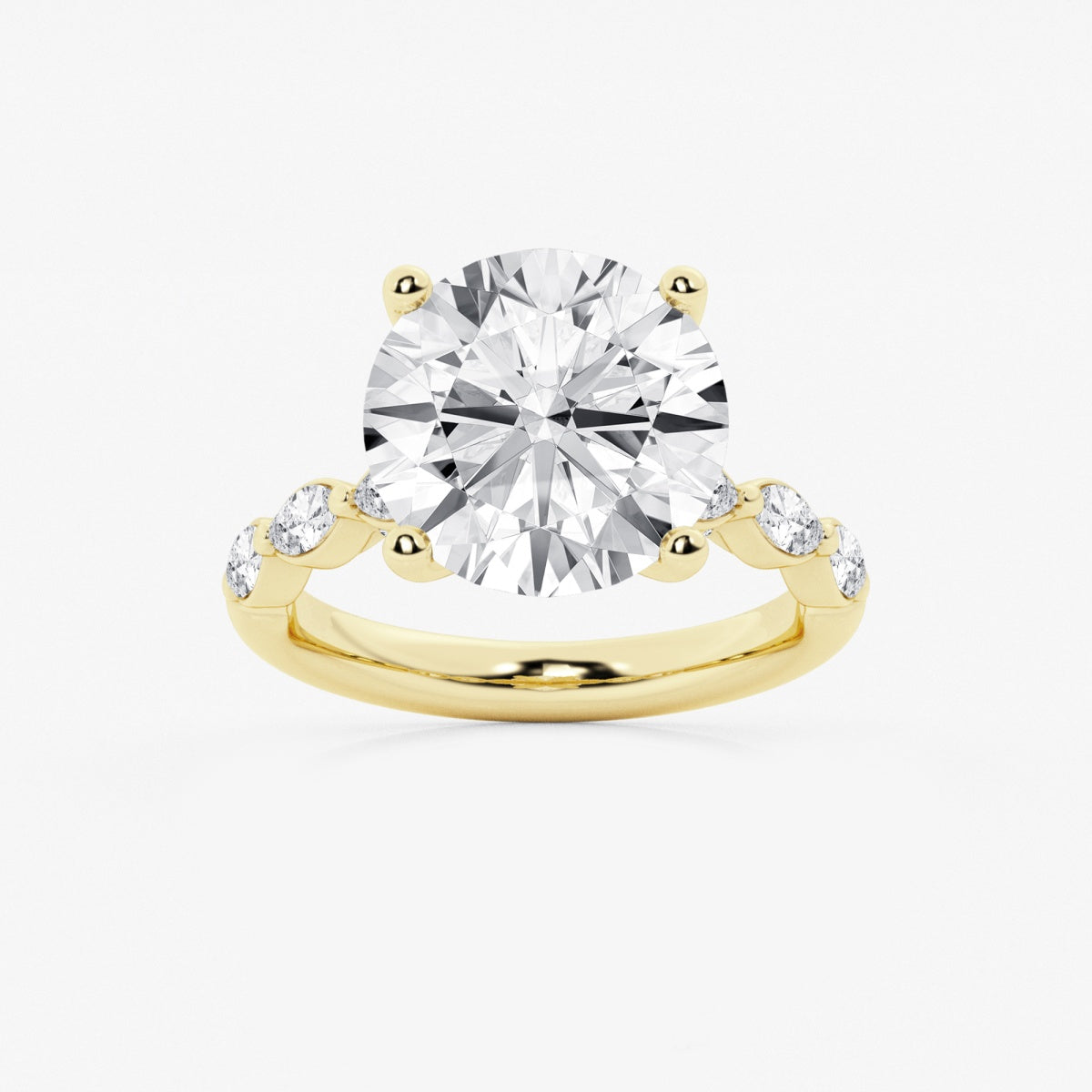 Mila - Floating Side Stones Engagement Ring