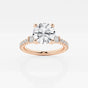 Naomi - Double Baguette Side Stones Engagement Ring