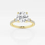 Naomi - Double Baguette Side Stones Engagement Ring
